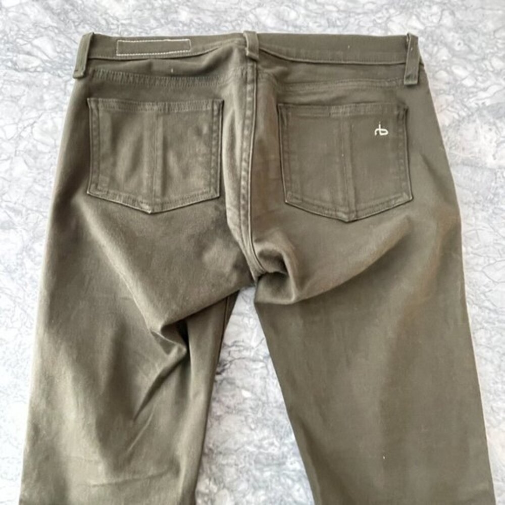 Rag & Bone Legging Skinny Jeans Army Green Size 27 - Picture 4 of 6